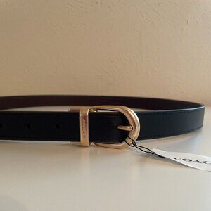 NWT Coach Women’s Classic Buckle Cut-To-Size Reversible Leather Belt